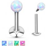 Piercingate labreta s kuličkou PLA00215 kulička zelená – Zboží Dáma