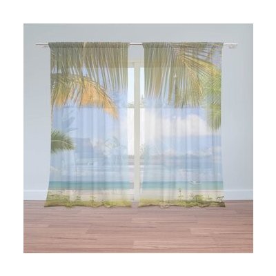 Sablio Záclony Pláž: 2ks 150x250cm – Hledejceny.cz