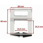 Plastico Nivelační spona pro sílu dlažby 12-21 mm a šířku spáry 1-3 mm Šířka spáry: 2,0 mm, Balení: 1000 ks – Zbozi.Blesk.cz