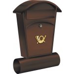 VOREL Poštovní schránka se stříškou oblou + zásobník na noviny 480x280x80mm hnědá – Hledejceny.cz