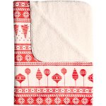 LIVARNO home Hebká deka 140x180 červená/bílá – Zbozi.Blesk.cz