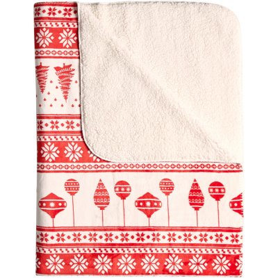LIVARNO home Hebká deka 140x180 červená/bílá – Zbozi.Blesk.cz
