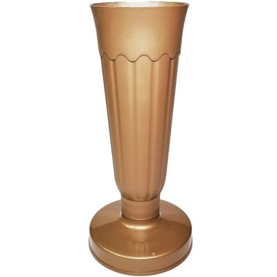 Madona hřbitovní váza plast se zátěží 32 cm – zlatá – Hledejceny.cz