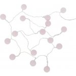 Cottonbals girlanda růžová 16 světel – Zboží Mobilmania