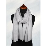 Kašmírská vlněná pašmína Self světle šedá – Zboží Mobilmania