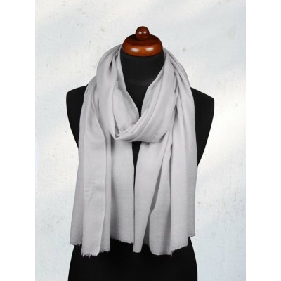 Kašmírská vlněná pašmína Self světle šedá – Zboží Mobilmania