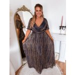 Zazza šaty tm.modro-zlaté – Sleviste.cz