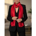 Classic Scarf šála s hedvábím červená – Sleviste.cz