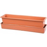 Lebiš Samozavlažovací truhlík 61x15x17 cm terakota – Zboží Mobilmania