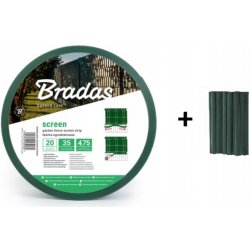 Bradas stínící fólie na plot 450g/m2 + spony 0,0475 m x 35 m green