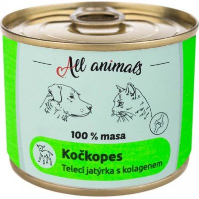 All Animals Kočkopes Telecí jatýrka s kolagenem 200 g – Hledejceny.cz