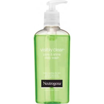 Neutrogena Visibly Clear Pore & Shine Daily Wash čistící gel proti lesknutí pleti a rozšířeným pórům (Pore & Shine Daily Wash) 200 ml