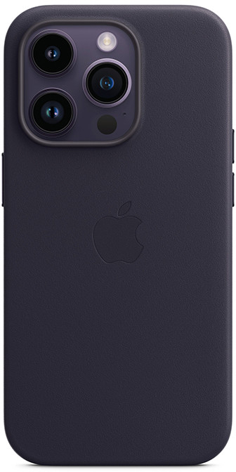 Pouzdro AppleMix Originální Apple iPhone 14 Pro - MagSafe - kožené - inkoustově fialové