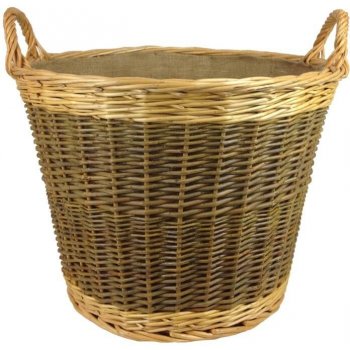 Willow Direct Proutěný koš na dřevo kulatý dvoubarevný juta pr. 50 cm