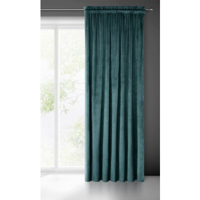 Dekorační závěs s řasící páskou MATTA tmavě tyrkysová 140x270 cm (cena za 1 kus) MyBestHome – Sleviste.cz