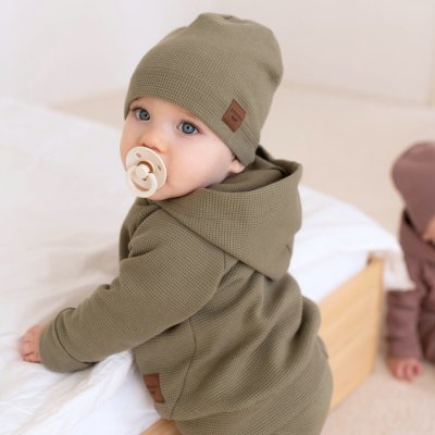 Dětská vaflová mikina / zelená – Zboží Dáma