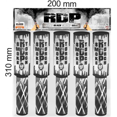 Černá dýmová pochodeň s trhací pojistkou 5 ks – Hledejceny.cz