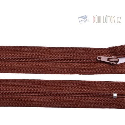 Zip spirálový 3mm nedělitelný 70cm hnědá – Zboží Mobilmania
