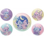 CurePink: | Placky Lilo & Stitch: Planetární|set 5 kusů 25 mm 38 mm [BP2404702] – Hledejceny.cz