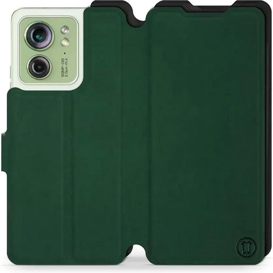 Pouzdro Mobiwear Soft Touch flip Motorola Edge 40 5G - zelené & černé