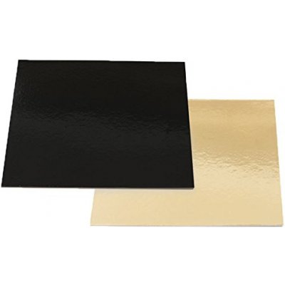Podložka pod dort čtvercová zlato černá 32x32cm - Decora – Zboží Mobilmania