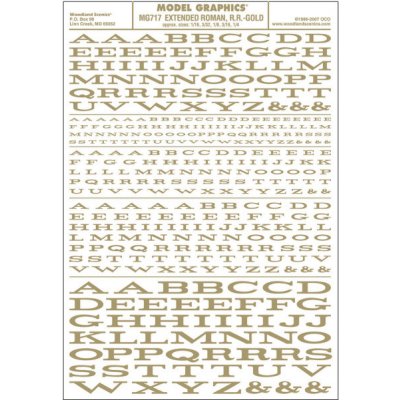 Woodland Scenics propisot písmena prodloužená Roman R.R. zlatá MG717 – Zboží Dáma