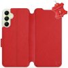 Pouzdro a kryt na mobilní telefon Mobiwear Kožené Samsung Galaxy A05s - Červené - L_RDS