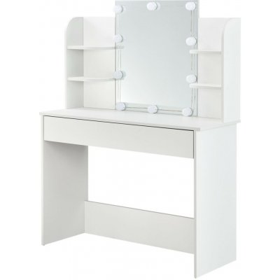 Goleto toaletní stolek Bella s LED osvětlením bílý – Hledejceny.cz