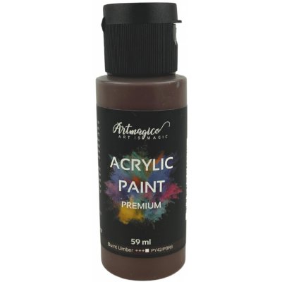 Artmagico akrylové barvy Premium 59 ml Burnt umber – Zbozi.Blesk.cz