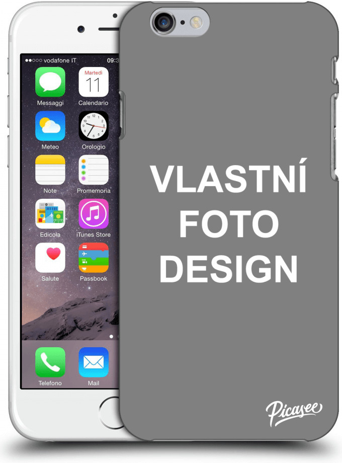 Pouzdro Picasee silikonový Apple iPhone 6/6S - Vlastní design/motiv černé