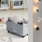 Atmosphera for kids Úložný box na kolečkách Petit Bazar 48 x 30 x 28 cm šedá – Sleviste.cz