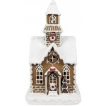 Vánoční perníková chaloupka s Led světýlky Gingerbread House 13*11*25 cm Clayre & Eef – Hledejceny.cz