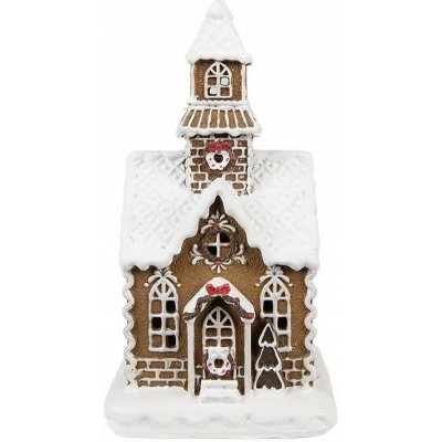 Vánoční perníková chaloupka s Led světýlky Gingerbread House 13*11*25 cm Clayre & Eef – Hledejceny.cz