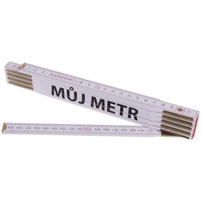 Juko Metr skládací 2m MŮJ METR PROFI bílý dřevo – Zboží Mobilmania