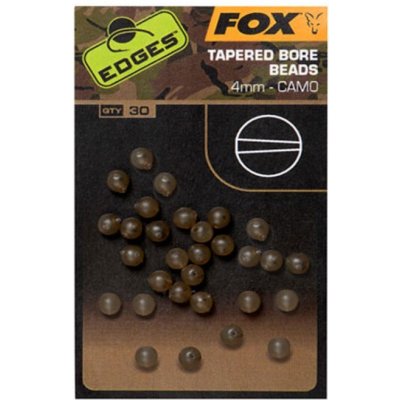 FOX Edges Tapered Bore Beads 4mm Trans Khaki 30ks – Hledejceny.cz