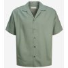 Pánská Košile Jack & Jones Aaron pánská košile s krátkým rukávem zelená