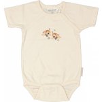 Bambusové body dětské s krátkým rukávem Long ear beige Mrs Mighetto Geggamoja – Zboží Dáma