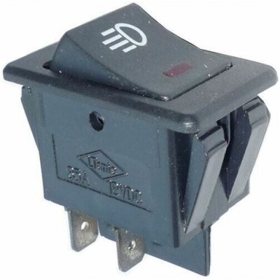 Vypínač kolébkový ON-OFF 12V/35A – dvoupólový, prosvětlený | Zboží Auto