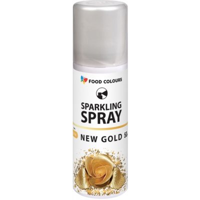 Food Colours Potravinářské barvivo ve spreji New Gold Zlaté profesionální 50 ml – Zboží Mobilmania