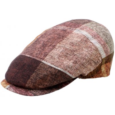 Fiebig Headwear since 1903 Pánská letní bavlněná kostkovaná bekovka hnědočervená – Hledejceny.cz