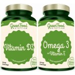 GreenFood Nutrition Omega 3 120 kapslí + Vitamin D3 60 kapslí – Hledejceny.cz