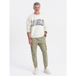 Ombre Clothing pánské kalhoty joggers Athanerios khaki