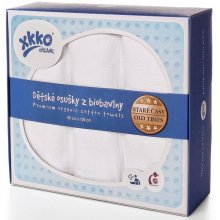 XKKO Osušky z biobavlny Organic 90 x 100 Staré časy Bílé 3 ks