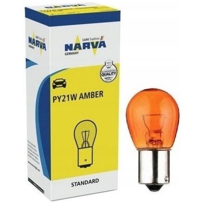 NARVA žárovka 21W 12V BAU15S PY21W (ORANGE) - oranžová směrovka/blinkr 1 kus – Sleviste.cz