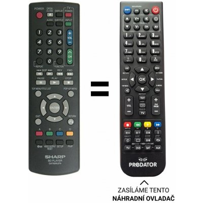 Dálkový ovladač Predátor Sharp GA781WJPA – Zboží Živě