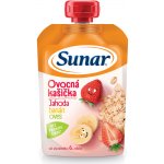 Sunar Ovocná kašička jahoda banán oves 6m+ 120 g – Zboží Dáma