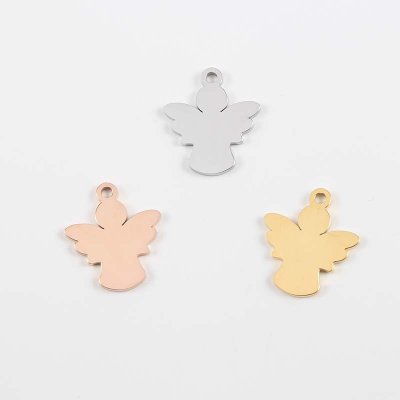 Přívěsek andílek z chirurgické oceli 3 barevné varianty - Povrchová úprava Zlatá galvanizace TC 456 – Zboží Mobilmania