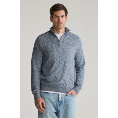 Gant Cotton Slub Half Zip Dusty Blue Sea – Hledejceny.cz