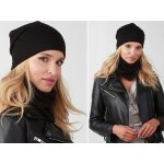 Fashionweek zimní set čepice a šála pletený tunel na fleece ZIZI-B3 Černá – Hledejceny.cz