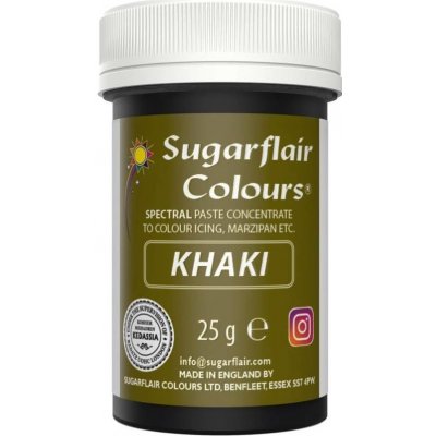 Sugarflair Gelová barva Khaki 25 g – Hledejceny.cz